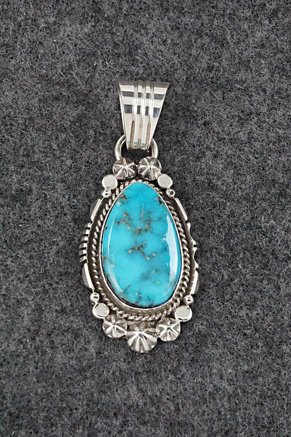 Turquoise and Sterling Silver Pendant - Daniel Benally