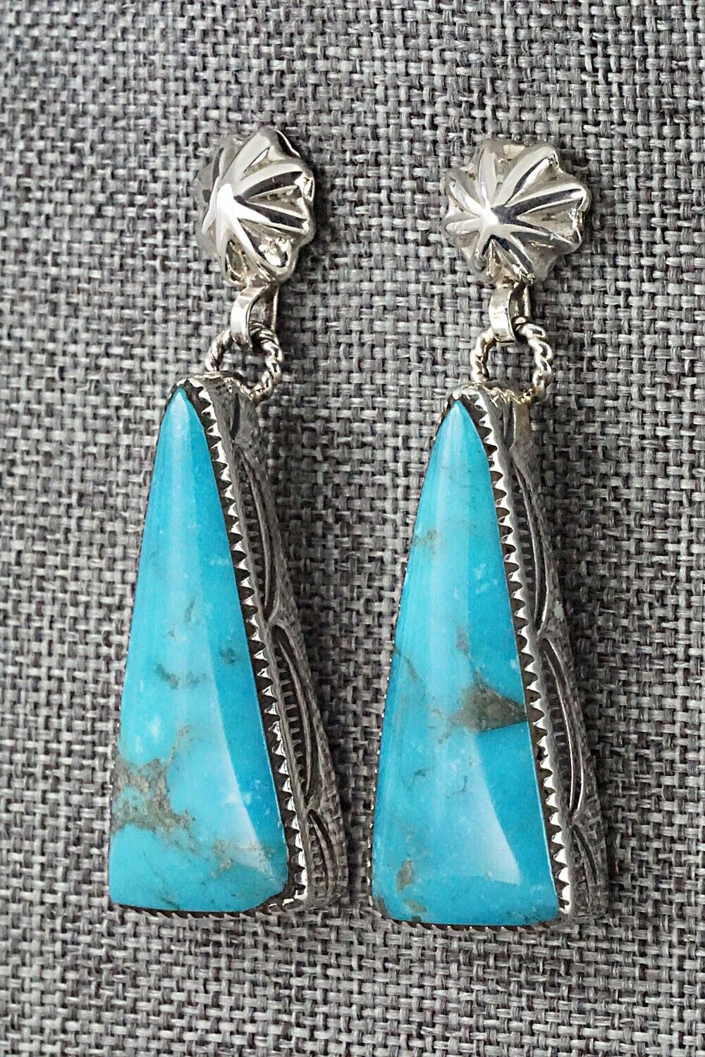 Turquoise & Sterling Silver Earrings - Gregg Yazzie