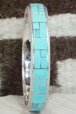 Turquoise & Sterling Silver Bangle Bracelet - Ricky Booqua - High Lonesome Trading
