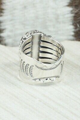 Turquoise and Sterling Silver Ring - Bucky Belin - Size 9.5