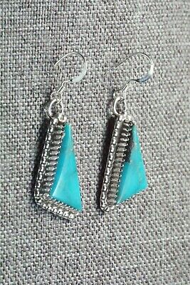 Turquoise & Sterling Silver Earrings - Alvin Joe