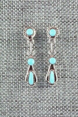 Turquoise & Sterling Silver Earrings - Audrey Gchachu