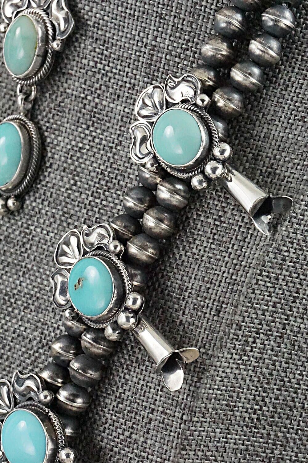 Turquoise & Sterling Silver Squash Blossom Set - Annie Haskie