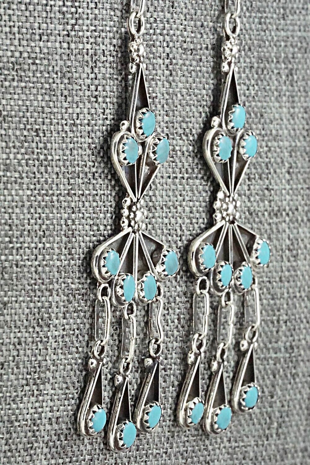 Turquoise & Sterling Silver Earrings - Vivianita Booqua