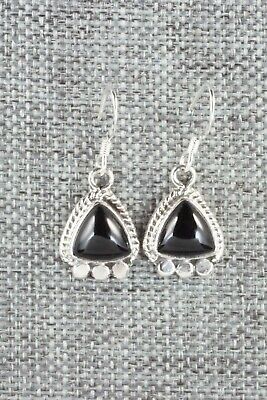 Onyx and Sterling Silver Earrings - Sharon McCarthy