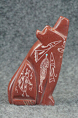Wolf Zuni Fetish Carving - Adrian Cachini