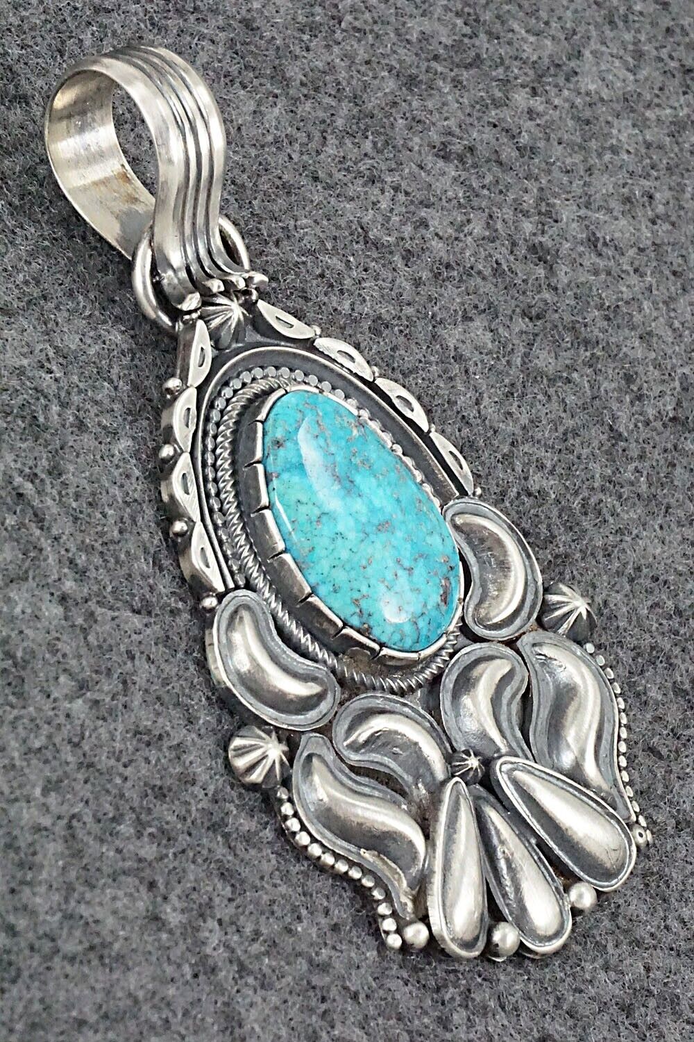 Turquoise and Sterling Silver Pendant - Derrick Gordon