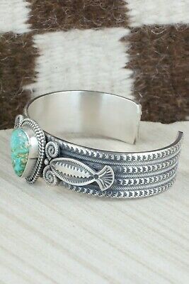 Kingman Turquoise & Sterling Silver Bracelet - Michael Calladitto