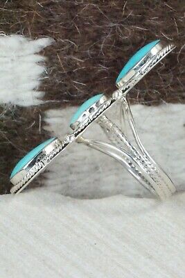 Turquoise and Sterling Silver Ring - Bucky Belin - Size 11.75