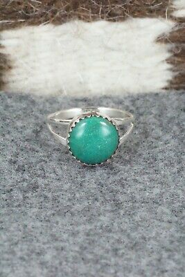 Turquoise and Sterling Silver Ring - Robert Martinez - Size 8.25