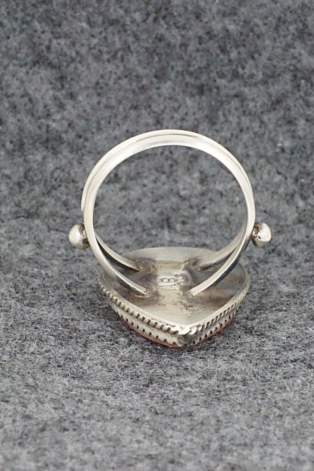 Spiny Oyster & Sterling Silver Ring - Selina Warner - Size 7.75