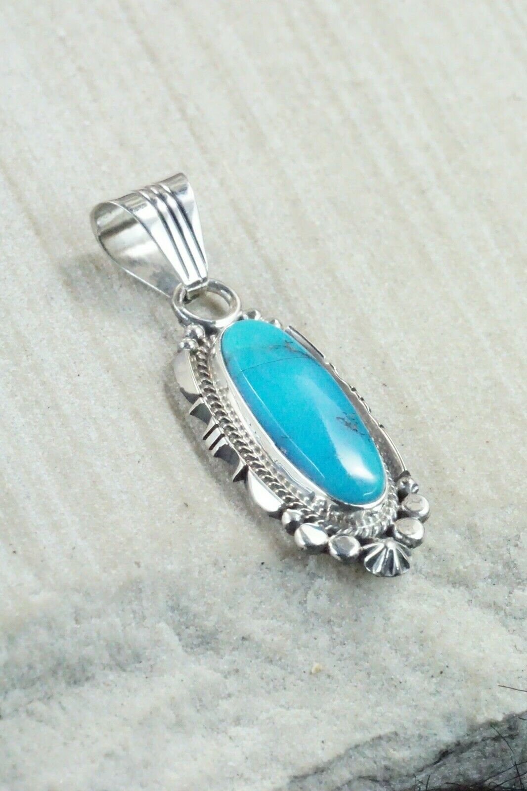 Turquoise & Sterling Silver Pendant - Daniel Benally