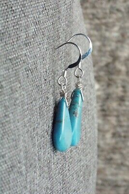 Turquoise & Sterling Silver Earrings - Navajo