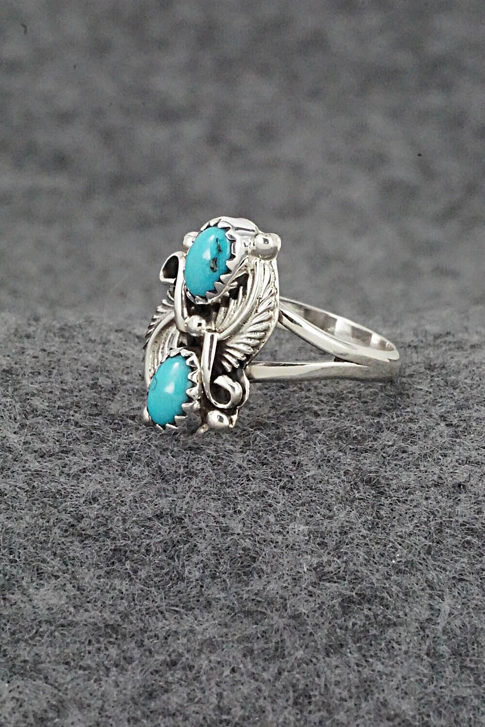 Turquoise & Sterling Silver Ring - William Begay - Size 5.75