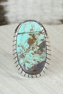 Turquoise and Sterling Silver Ring - Ray Jack - Size 9.5