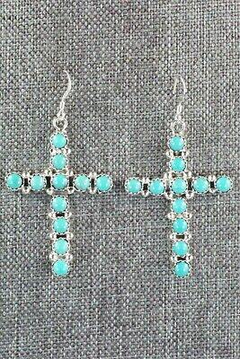Turquoise and Sterling Silver Earrings - Roberta Begay - High Lonesome Trading
