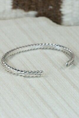 Navajo Sterling Silver Bracelet - Elaine Tahe