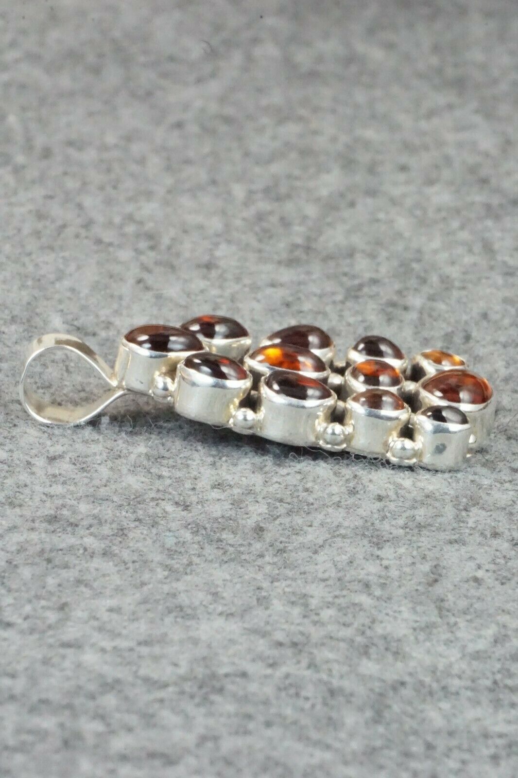 Amber & Sterling Silver Pendant - Mike Thompson