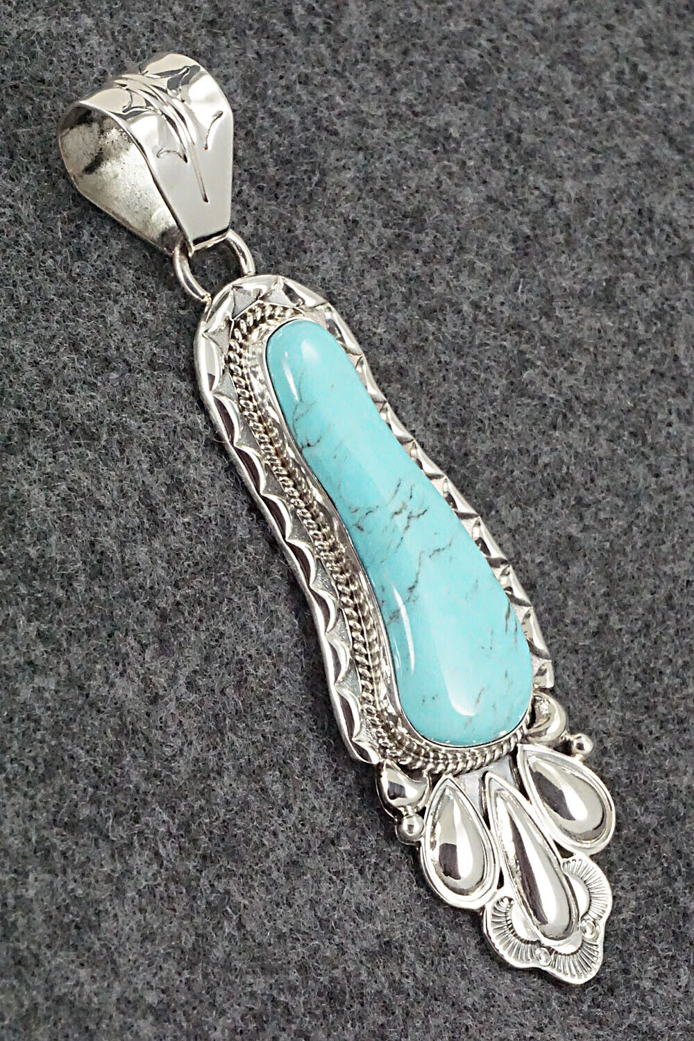 Turquoise & Sterling Silver Pendant - Mike Smith