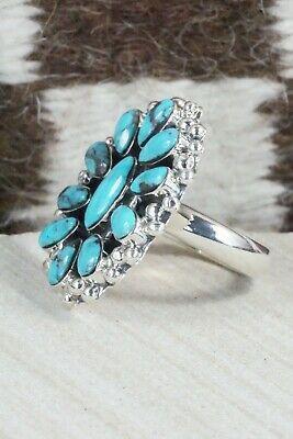 Turquoise & Sterling Silver Ring - Calvin Belin - Size 9 - High Lonesome Trading