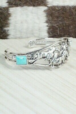 Turquoise & Sterling Silver Bracelet - Bobby Platero