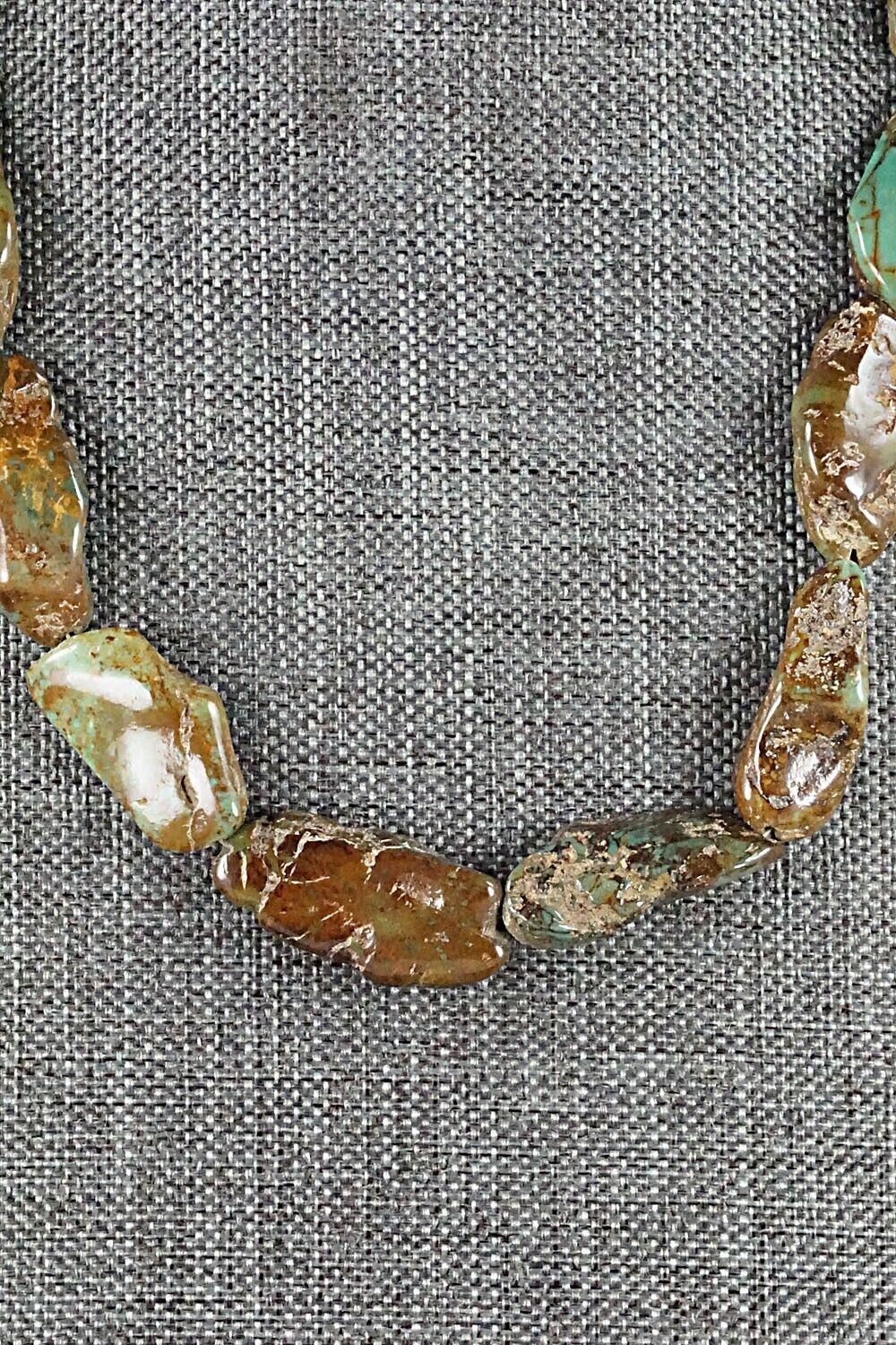 Turquoise and Sterling Silver Necklace - Louise Joe