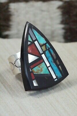 Multi Stone Inlay & Sterling Silver Ring - Chris Nieto