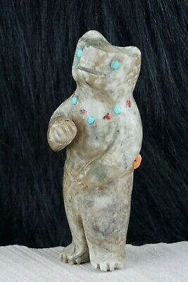 Bear Zuni Fetish Carving - Narren Bowannie - High Lonesome Trading