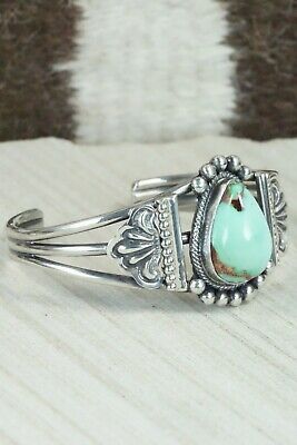 Turquoise and Sterling Silver Bracelet - Leon Martinez