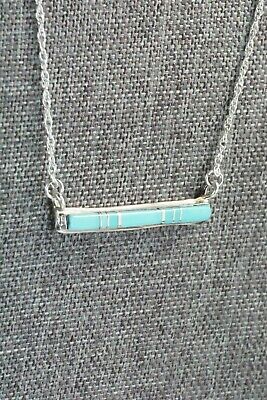 Turquoise & Sterling Silver Necklace - Rolanda Natachu