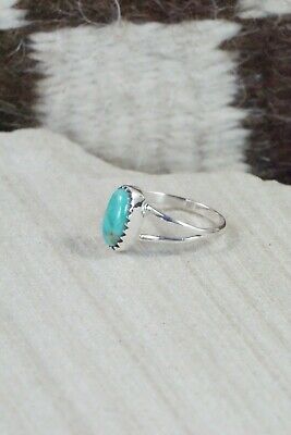 Turquoise and Sterling Silver Ring - Robert Martinez - Size 6