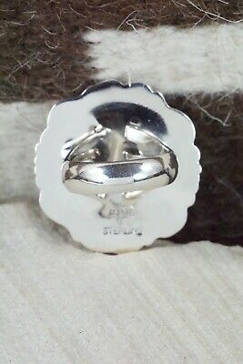 Turquoise and Sterling Silver Ring - Bucky Belin - Size 8.25