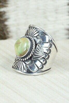 Turquoise & Sterling Silver Ring - Derrick Gordon - Size 8 - High Lonesome Trading
