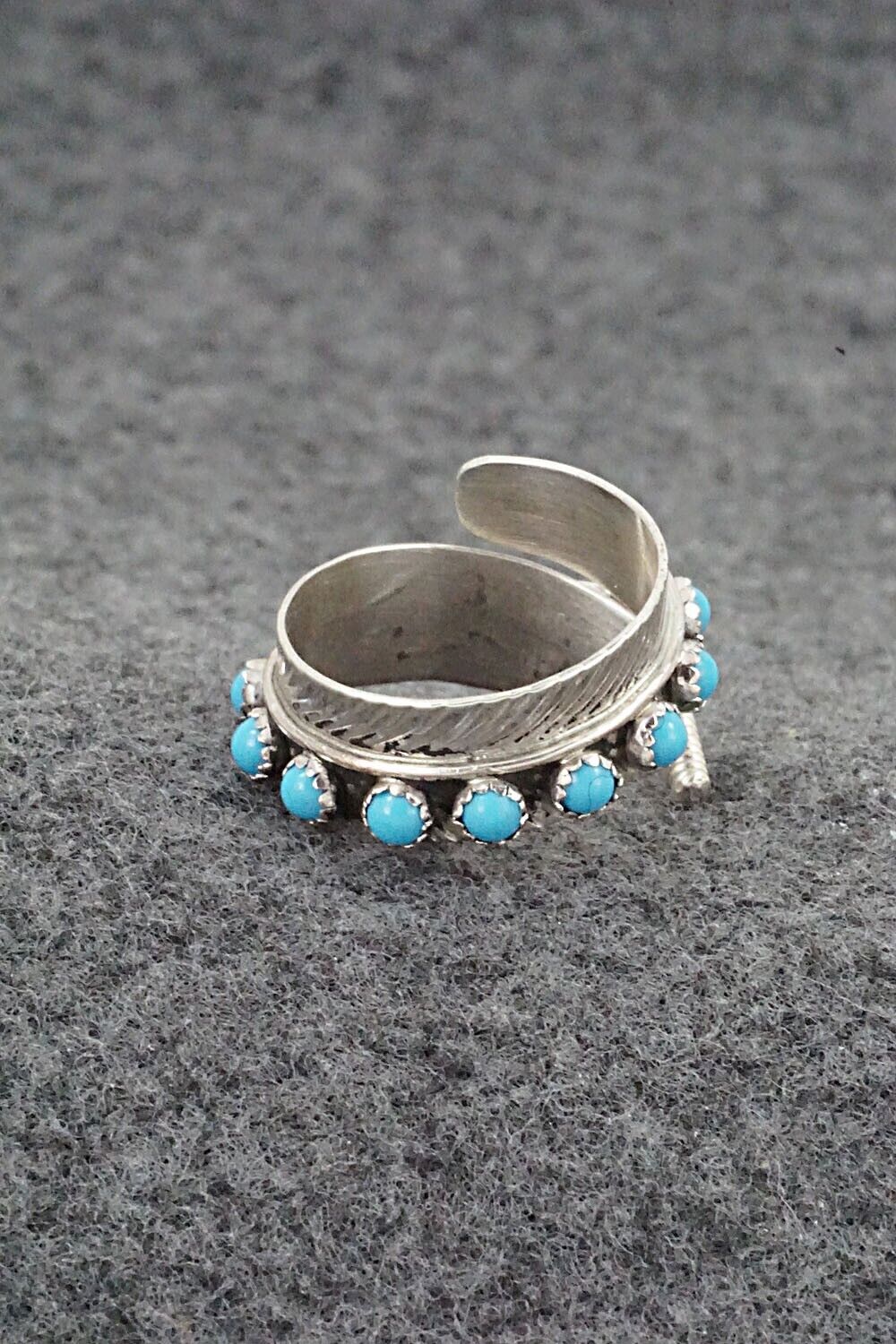 Turquoise & Sterling Silver Ring - Aaron Davis - Size 8.5