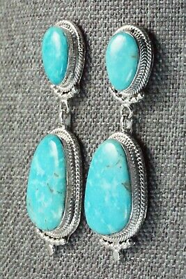Turquoise & Sterling Silver Earrings - Verley Betone