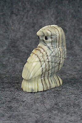 Owl Zuni Fetish Carving - Edison Bobelu