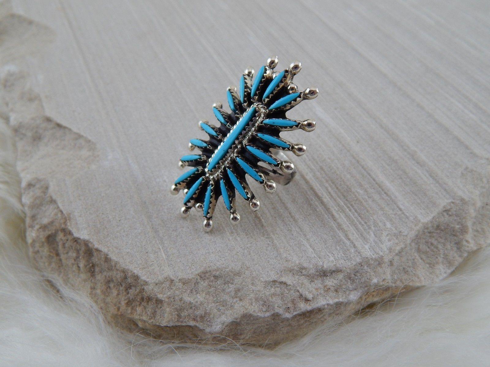 Zuni Sterling Silver & Turquoise Bracelet & Ring - Gerald Etsate - High Lonesome Trading