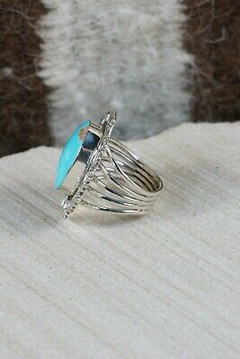Navajo Turquoise & Sterling Silver Ring - Daniel Benally - Size 6.25