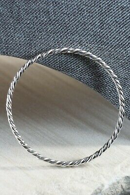 Navajo Sterling Silver Bangle Cuff - Elaine Tahe