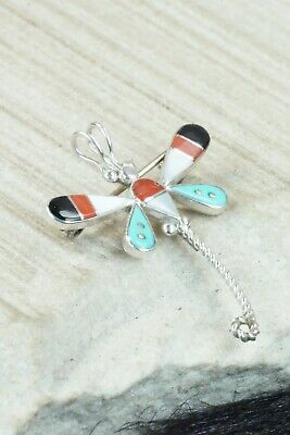 Multi Stone and Sterling Silver Pendant & Pin - Lyndon Ahiyite