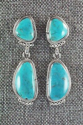 Navajo Turquoise & Sterling Silver Earrings - Sadie Jim