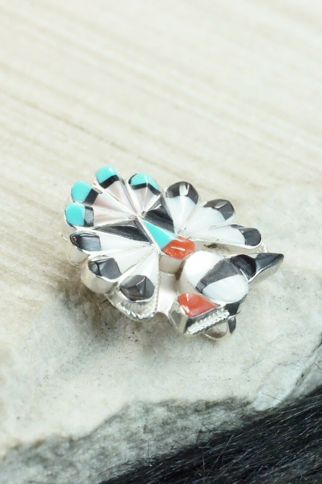 Multi Stone & Sterling Silver Pendant/ Pin - Sherry Nastacio