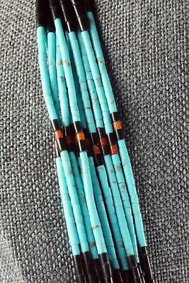 Turquoise, Coral and Jet Necklace - Esquipula Tenorio