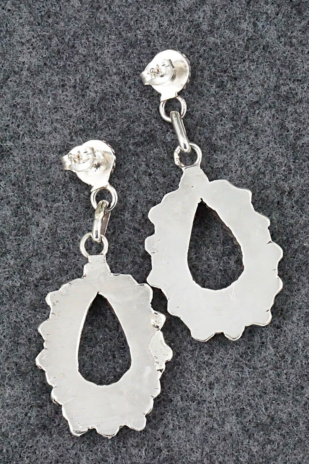 Turquoise & Sterling Silver Earrings - Vangie Tsabetsaye