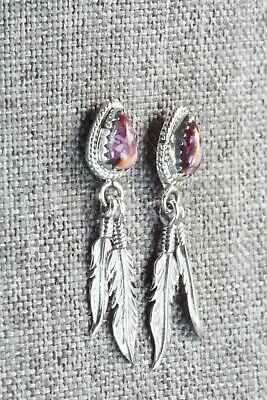 Spiny Oyster & Sterling Silver Earrings - Judy Largo
