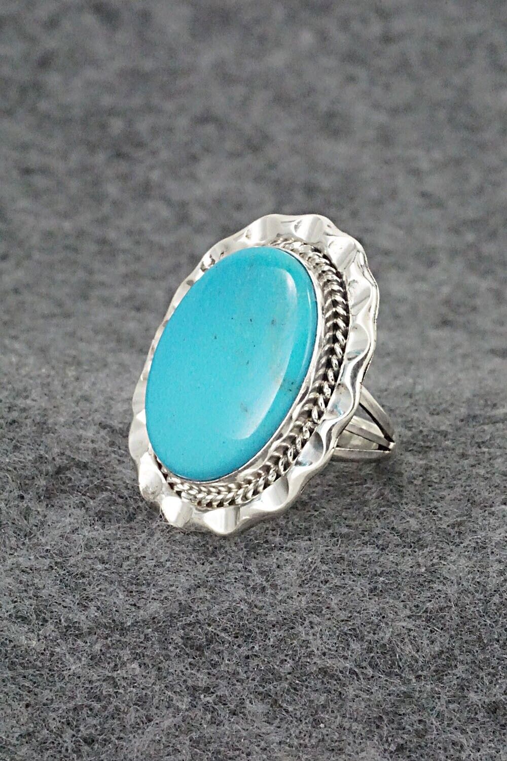 Turquoise & Sterling Silver Ring - Samuel Yellowhair - Size 6