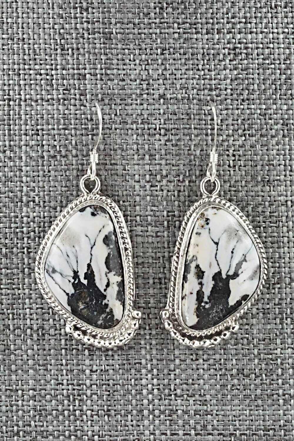 White Buffalo & Sterling Silver Earrings - Sharon McCarthy