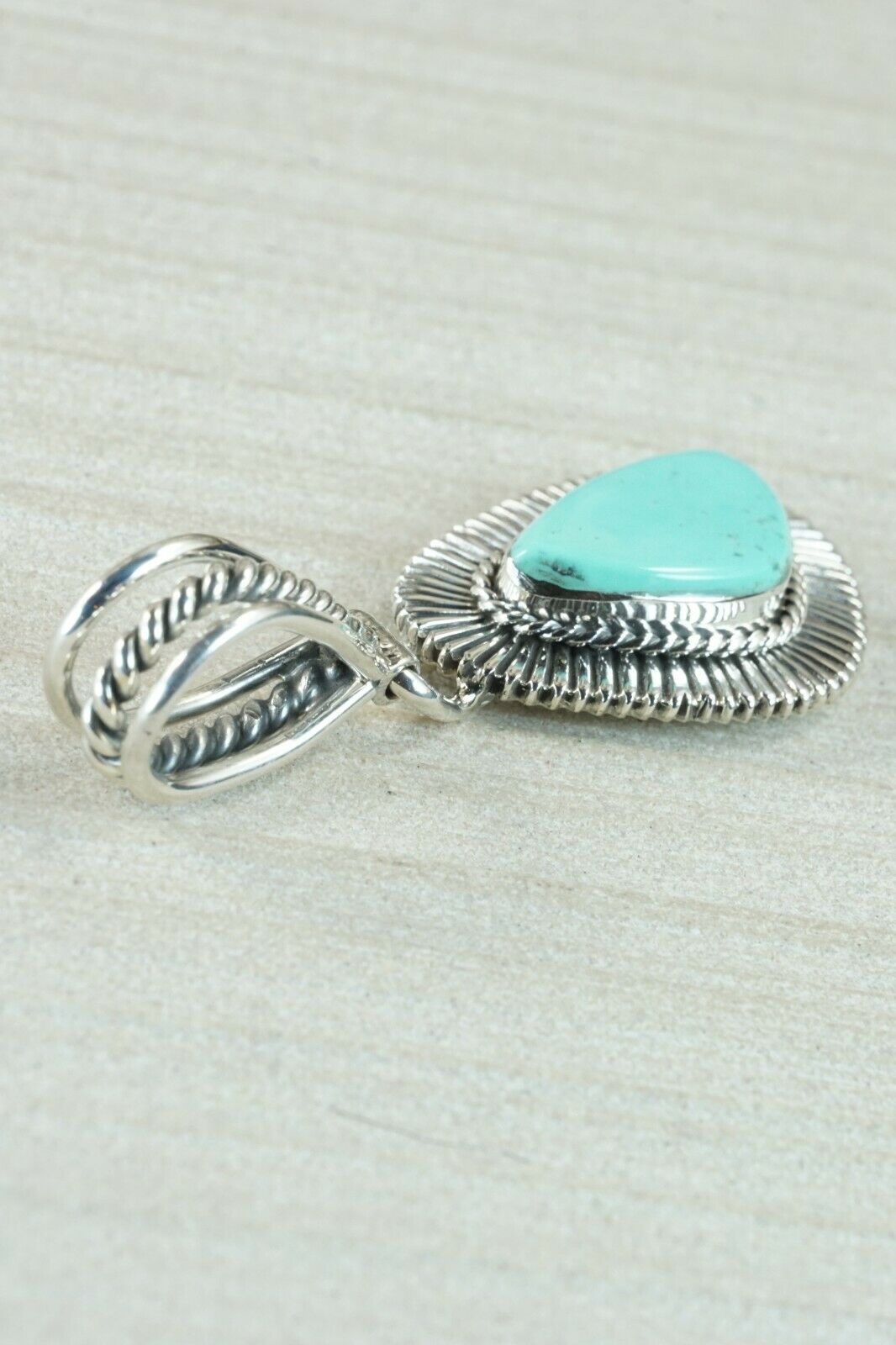 Navajo Turquoise and Sterling Silver Pendant - Native American