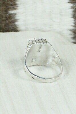 Inlay White Buffalo & Sterling Silver Ring - Ray Jack - Size 13 - High Lonesome Trading