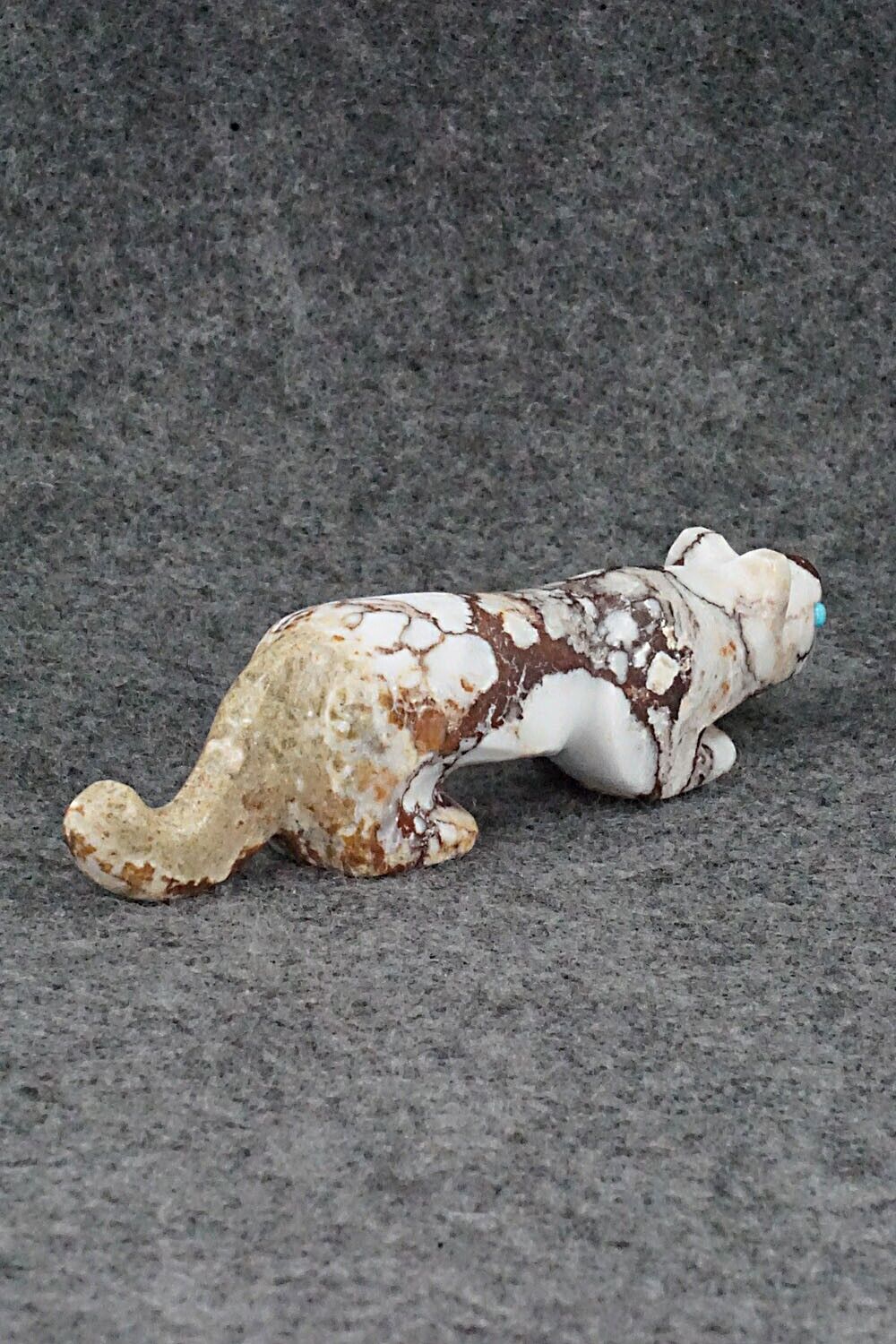Mountain Lion Zuni Fetish Carving - Ronnie Lunasee